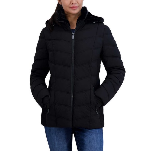 Nautica Ladies'  Puffer‎ Jacket Black - Picture 1 of 5